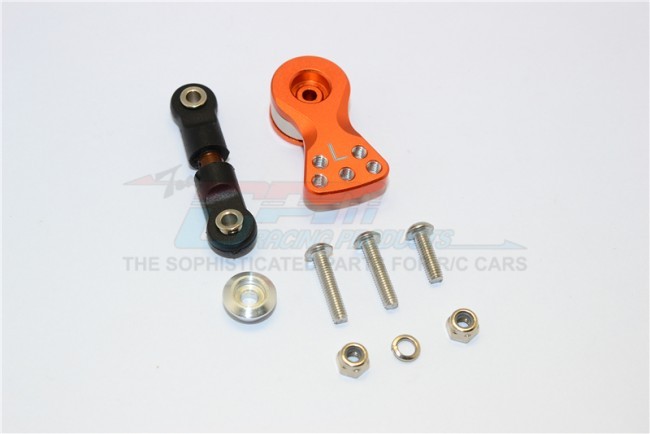 Gpm ARR16025 Spring Steel Anti-thread Tie Rod With Aluminum Servo Horn For 25t Spline Output Arrma 1/8 Kraton 6s Orange