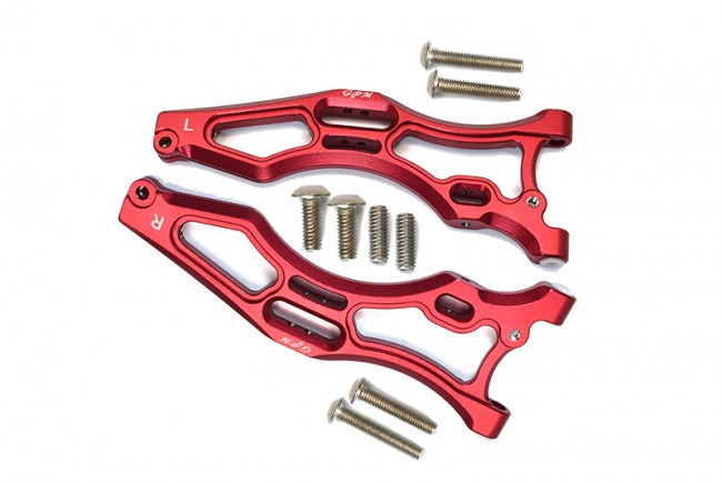 Gpm MAK055 Aluminum Front Lower Arms  Arrma 1/8 Kraton / Outcast / Notorious 6s Blx Red