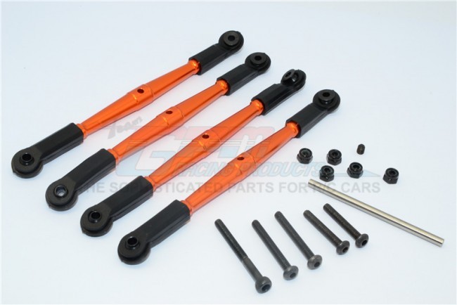 Aluminium Front Anti-thread Tie Rod 110mm For 308mm Wheelbase Vaterra K5 Blazer Ascender Orange