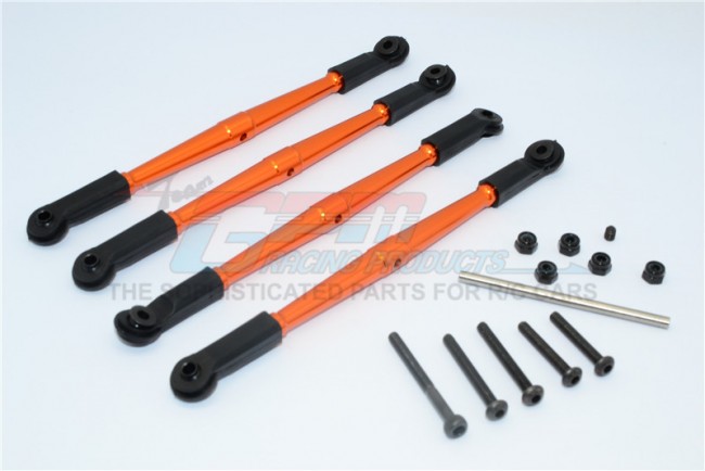 Aluminium Rear Anti-thread Tie Rod 121mm For 308mm Wheelbase Vaterra K5 Blazer Ascender Orange