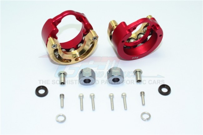 Gpm TRX4023B Aluminum Pendulum Wheel Knuckle Axle Weight With Brass Lid  9mm Hex Adapter 1/10 Trx4 Defender Trail Crawler Red