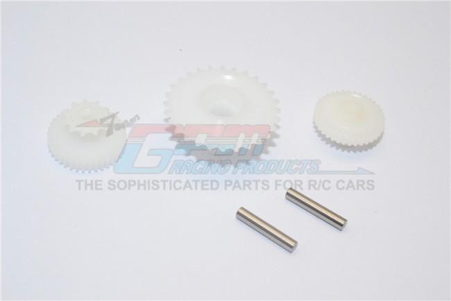 Gpm DKM1000 Delrin Wheel Gear Assembly 52t+53t+55t Kyosho Motorcycle White