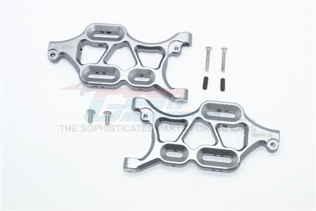 Aluminum Front Lower Arms Thunder Tiger Truck Mt4-g5 6406f Gun Silver