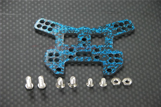 Gpm GMIF030B Graphite Rear Damper Plate  Kyosho Mini Inferno Blue