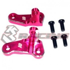 3racing SAK-D4816 Aluminum Rwd Castor Mount 10 Degree For Sakura D4 Rwd Drift Car Pink