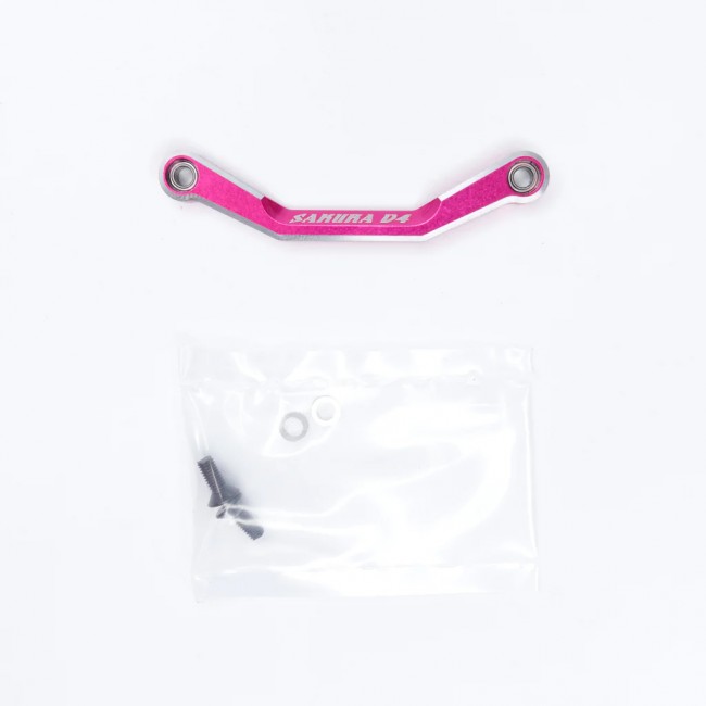 3racing SAK-D4819B/V2 Aluminum Steering Bridge For Sakura D4 Drift Car Pink