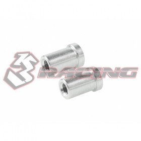 3racing SAK-D128 Steering Post Set For Sakura D3 Silver