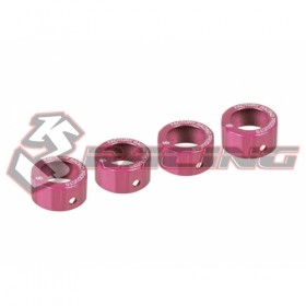 3racing SAK-X28C 7075 Aluminum Oil Shock Upper Cover (4pcs) For Sakura Xi Pink