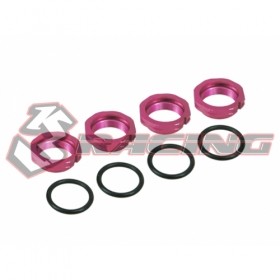 3racing SAK-X28D 7075 Aluminum Oil Shock Adjust Ring For Sakura Xi Pink