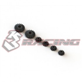 3racing SAK-XS110A Differential Gear Set For Sakura Xi Sport Car Black
