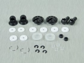 3racing FGX-111C Damper Plastic Replacement For 3racing Sakura FGX Silver