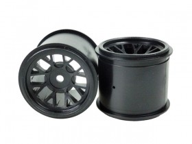 3racing FGX-120 Front Wheel Set For Rubber For 3racing Sakura FGX Black