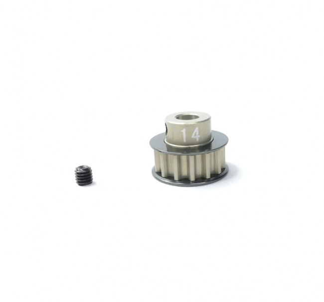 3racing 3RAC-3PY/14 Aluminum Center Pulley Gear T14 Silver