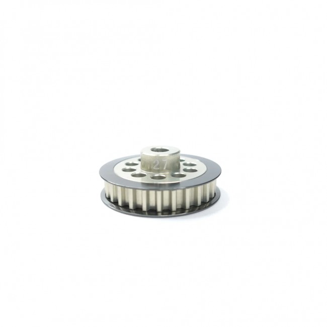 3racing 3RAC-3PY/27 Aluminum Center Pulley Gear T27 Silver