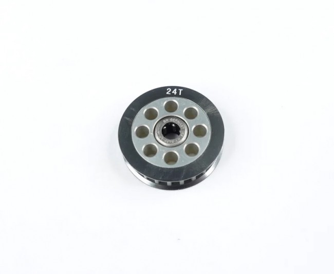 3racing 3RAC-3PYW/24 Aluminum Center One Way Pulley Gear T24 Silver