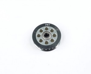 3racing 3RAC-3PYW/24 Aluminum Center One Way Pulley Gear T24