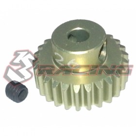 3racing 3RAC-PG4826 48 Pitch Pinion Gear 26t (7075 W/ Hard Coating) Black