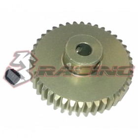 3racing 3RAC-PG4840 48 Pitch Pinion Gear 40t (7075 W/ Hard Coating) Black