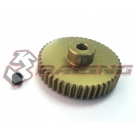 3racing 3RAC-PG4846 48 Pitch Pinion Gear 46t (7075 W/ Hard Coating)