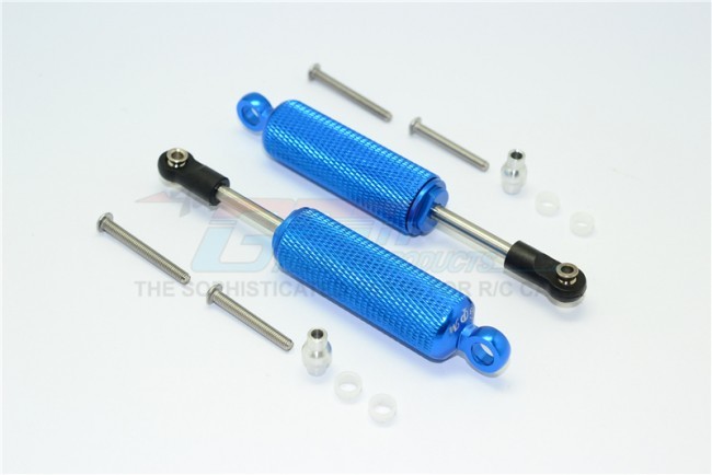 Gpm TRX4093X Aluminium Front/rear Internal Shocks (reticulated Pattern) 1/10 Trx4 Defender Trail Crawler Blue