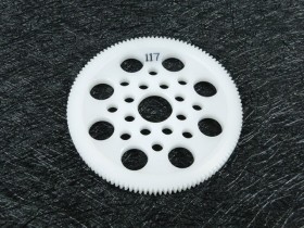 3racing 3RAC-SG64117 64 Pitch Spur Gear 117t White