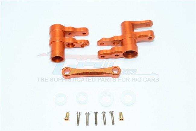 Gpm GT048 Aluminum Steering Assembly Traxxas 1/10 4wd Ford Gt4-tec 2.0 / 4-tec 3.0 93054-4 Orange
