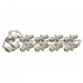 7075 Aluminum 4.3mm Ball Stud L=5 (10 Pcs) - Teflon Coated