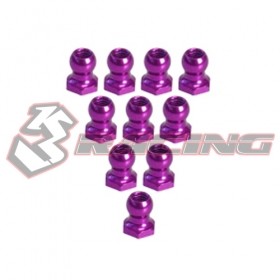 3racing 3rac-bs48h5 4.8mm Hex Ball Stud L=5 (10 Pcs) 1/10 Rc Car Purple