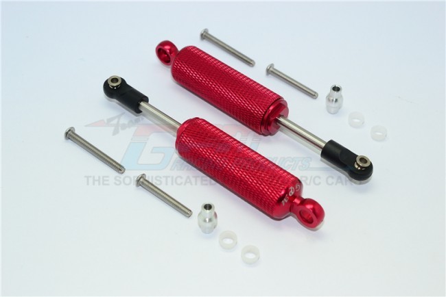 Gpm TRX4093X Aluminium Front/rear Internal Shocks (reticulated Pattern) 1/10 Trx4 Defender Trail Crawler Red