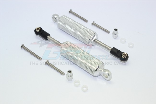 Gpm TRX4093X Aluminium Front/rear Internal Shocks (reticulated Pattern) 1/10 Trx4 Defender Trail Crawler Silver