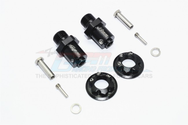 Gpm TRX410/17X19 Aluminum 17mm Hex Adapters For Front/rear 1/10 Trx4 Defender Trail Crawler Black