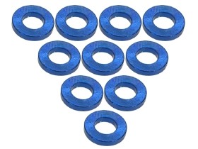 3racing 3rac-wf310 Aluminium M3 Flat Washer 1.0mm (10 Pcs) Blue