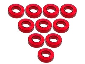 3racing 3rac-wf315 Aluminium M3 Flat Washer 1.5mm (10 Pcs)