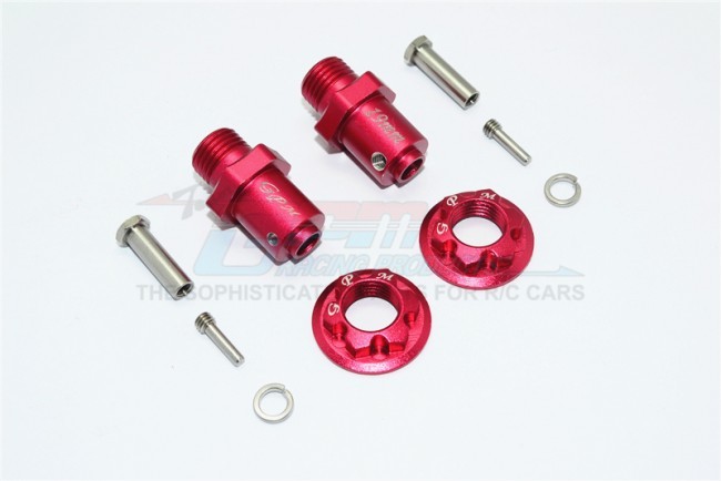 Gpm TRX410/17X19 Aluminum 17mm Hex Adapters For Front/rear 1/10 Trx4 Defender Trail Crawler Red