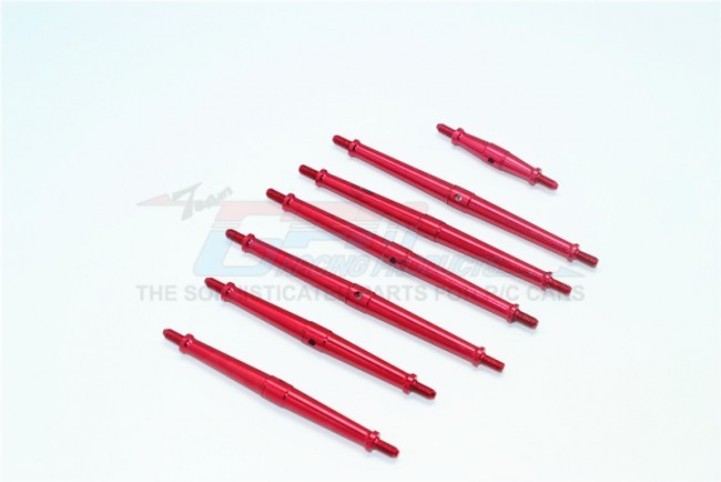 Gpm TRX4162 Aluminum Turnbuckles 1/10 Traxxas 4wd Trx4 Defender Trail Crawler Red