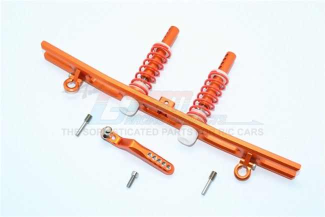 Aluminium Rear Bumper Absorber D-rings Tow Hook 1/10 Electric 4wd Trx4 Defender Trail Crawler Orange