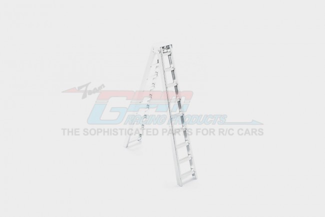 Aluminum Long Step Ladder For Crawlers Silver