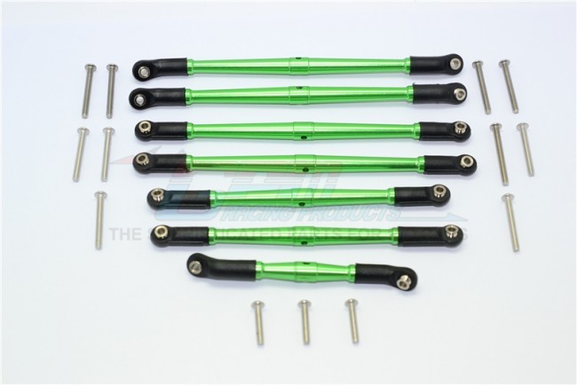 Aluminium Adjustable Upper & Lower Suspension Links 1/10 Trx4 Defender Trail Crawler Green