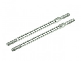 3racing 3RAC-TR358 64 Titanium 3mm Turnbuckle - 58mm (2 Pcs) Silver