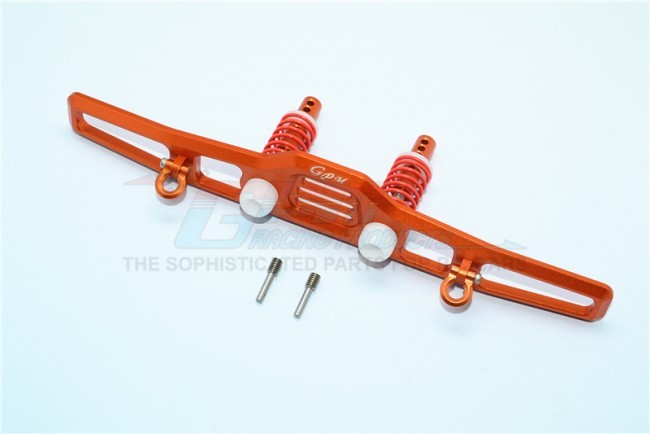 Aluminium Front Bumper Absorber D-rings 1/10 Trx4 Defender Trail Crawler Orange