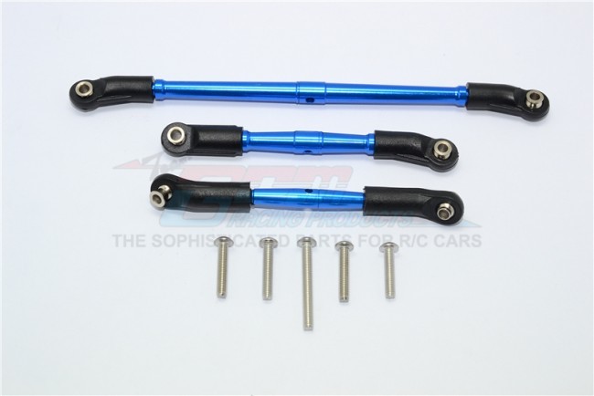 Gpm TRX4161 Aluminium Front Adjustable Steering Link & Suspension Link 1/10 Electric 4wd Trx4 Defender Trail Crawler Blue