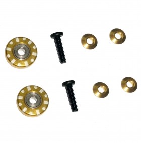 9mm Aluminum Ball -race Rollers ( Ringless ) Tamiya Mini 4wd Gold