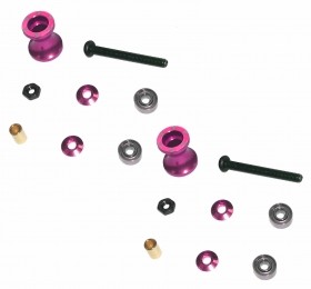 Double Aluminum Rollers ( 8-9mm ) Tamiya Mini 4wd Pink
