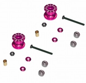 Double Aluminum Rollers ( 12-13mm ) Tamiya Mini 4wd Pink