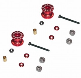 Double Aluminum Rollers ( 12-13mm ) Tamiya Mini 4wd Red