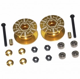 Double Aluminum Rollers ( 18-19mm ) Tamiya Mini 4wd Gold