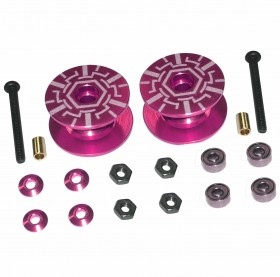 Double Aluminum Rollers ( 18-19mm ) Tamiya Mini 4wd Pink