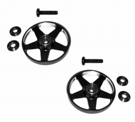 19mm Aluminum Ball -race Rollers ( Ringless-light Weight ) Tamiya Mini 4wd Black