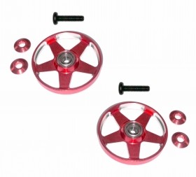 19mm Aluminum Ball -race Rollers ( Ringless-light Weight ) Tamiya Mini 4wd Red