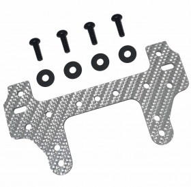 Silver Carbon Wide Rear Multi Roller Plate (s) Tamiya Mini 4wd Silver